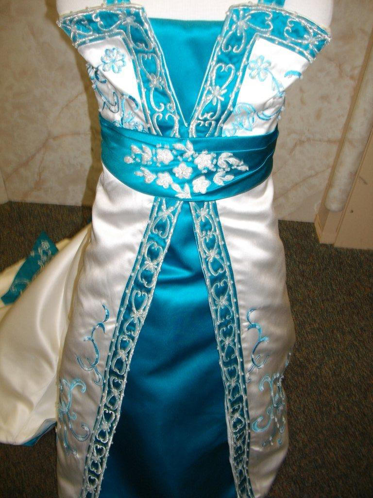 Cheap Pool Blue Miniature Bride Dress