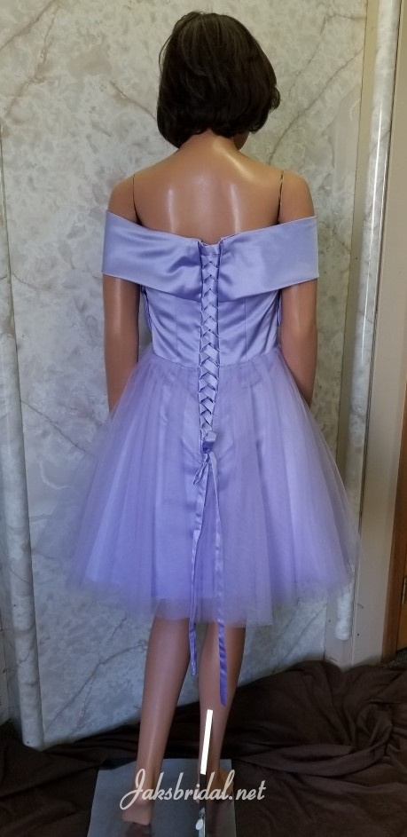 short lilac prom dress