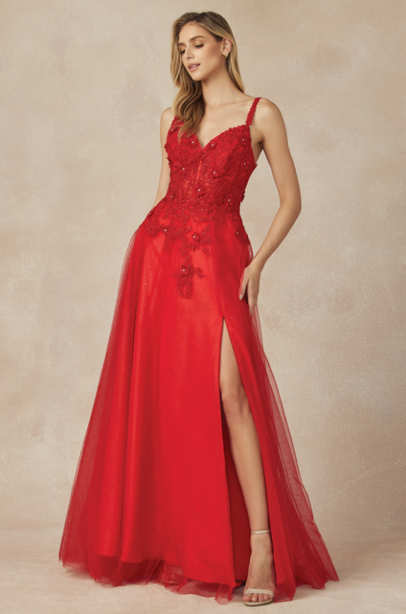 sexy red prom dress