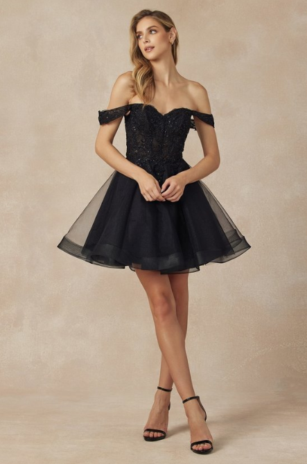 Black dresses are elegant and timeless, making them popular for other formal occasions, such as homecoming & prom.