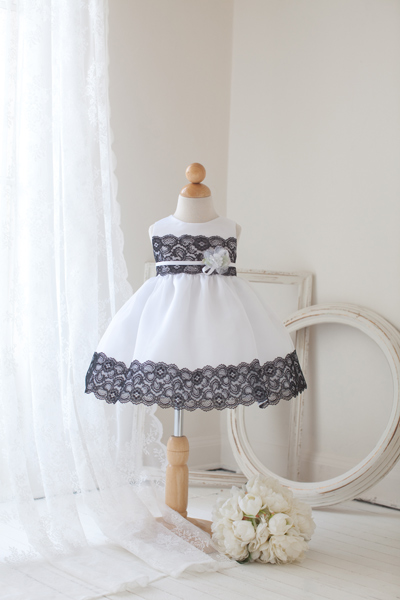 white and black baby easter dresses