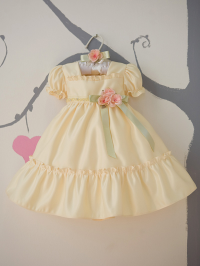 yellow baby ruffled dress