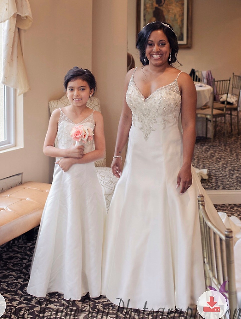 I would love for my daughter to have a matching flower girl dress. I have the Kimberly dress by Maggie Sottero. 