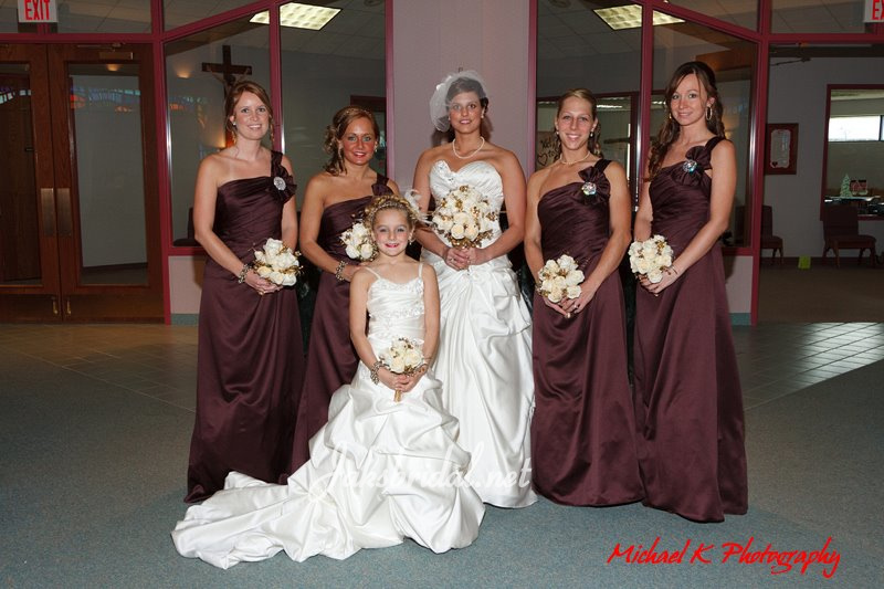 matching wedding and flower girl dresses
