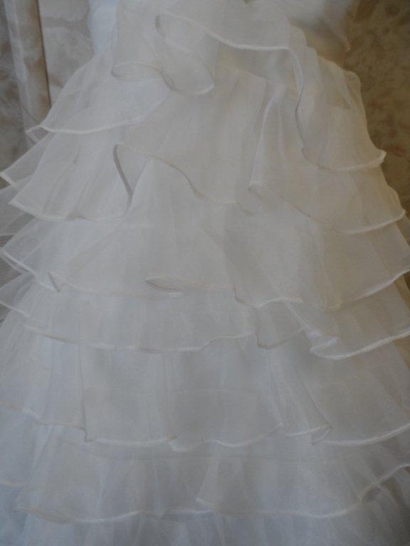 organza multi tiered flower girl bridal skirt