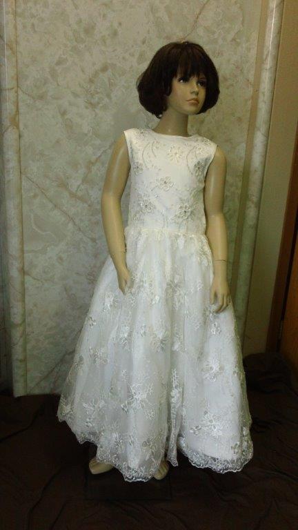 ivory flower girl wedding dress