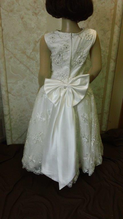 ivory flower girl wedding dress