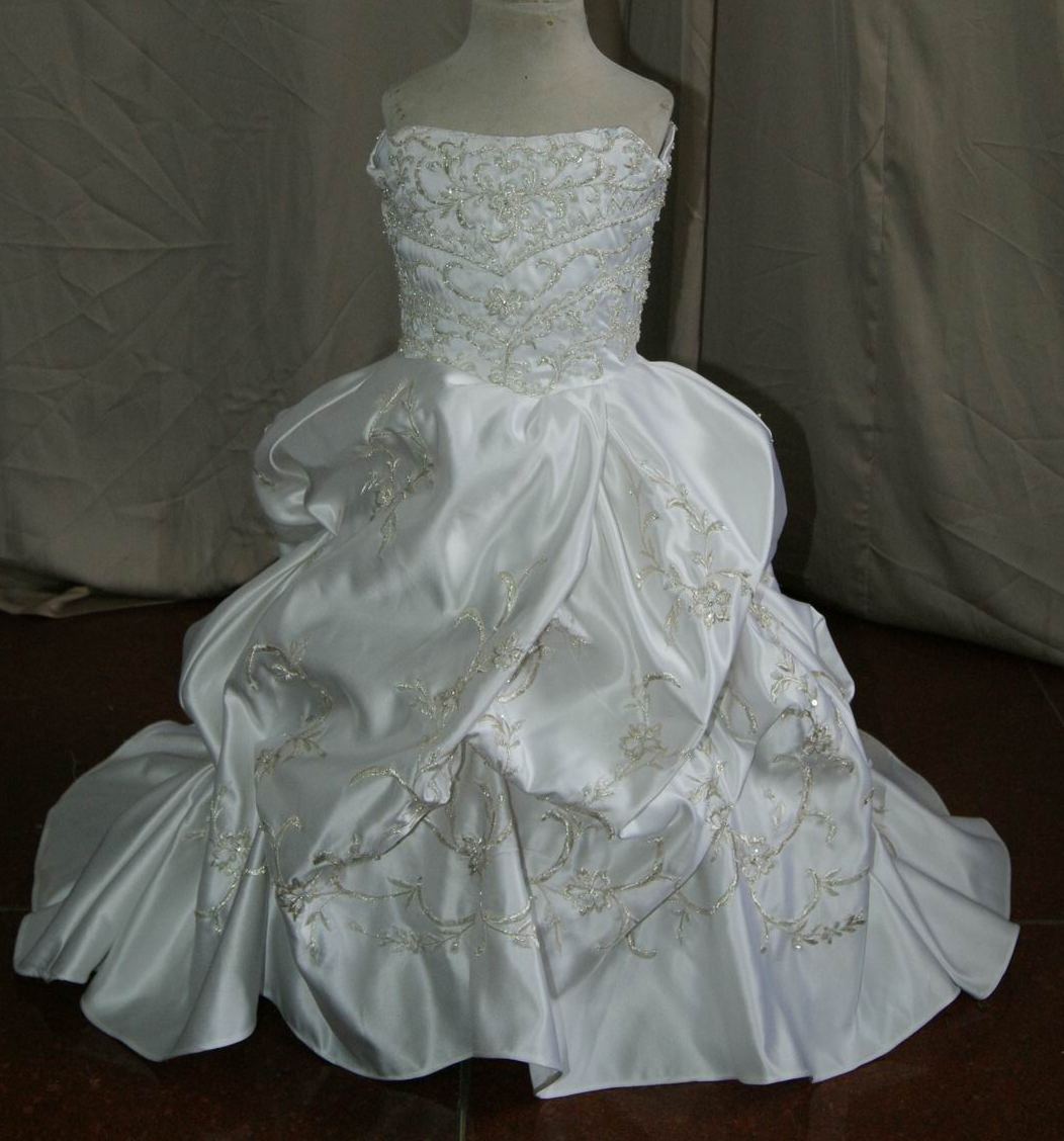 billowing pickup miniature wedding gown