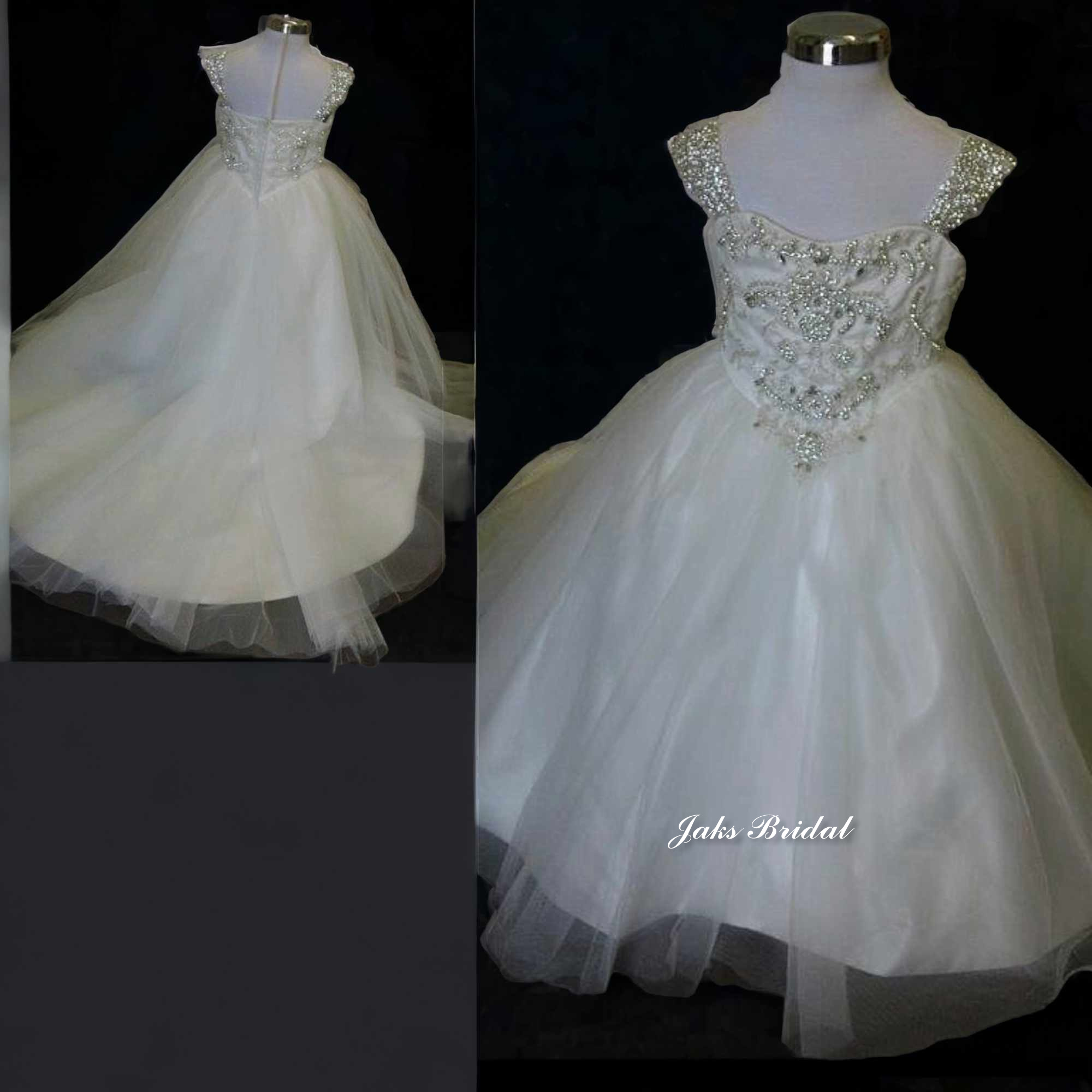 flower girl dress with jewels