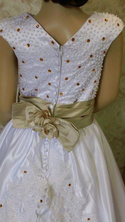 beaded flower girl dress