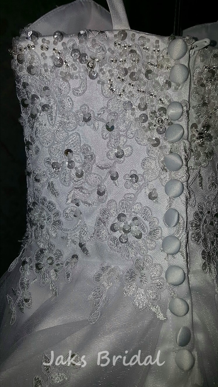 white lace flower girl dress