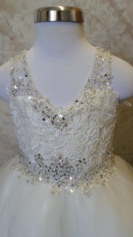 beaded embroidery trimmed lace bodice