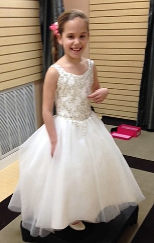 flower girl dress with embroidery