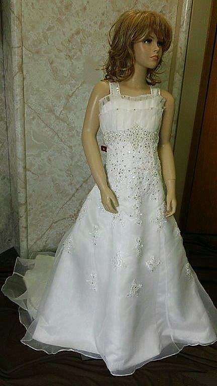 pleated bodice flower girls wedding dress