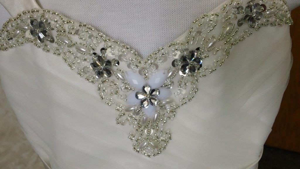 jeweled neckline dresses