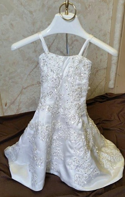 3 month size lace flower girl dress