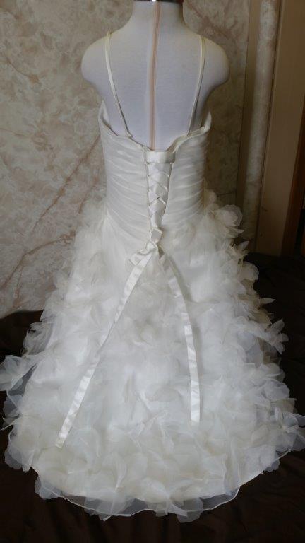 ivory organza flower girl dress