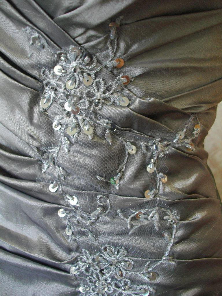 Silver Bridesmaid dresses.