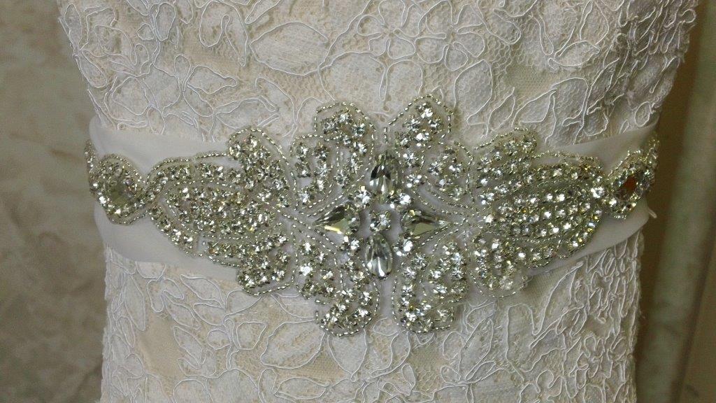 elegantly jewel beaded sash