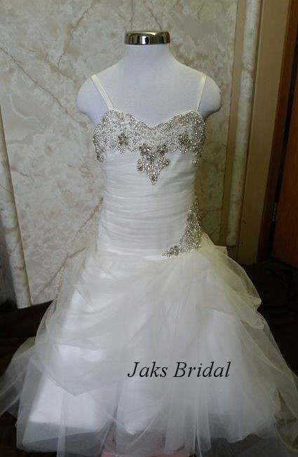 infant wedding gown with train