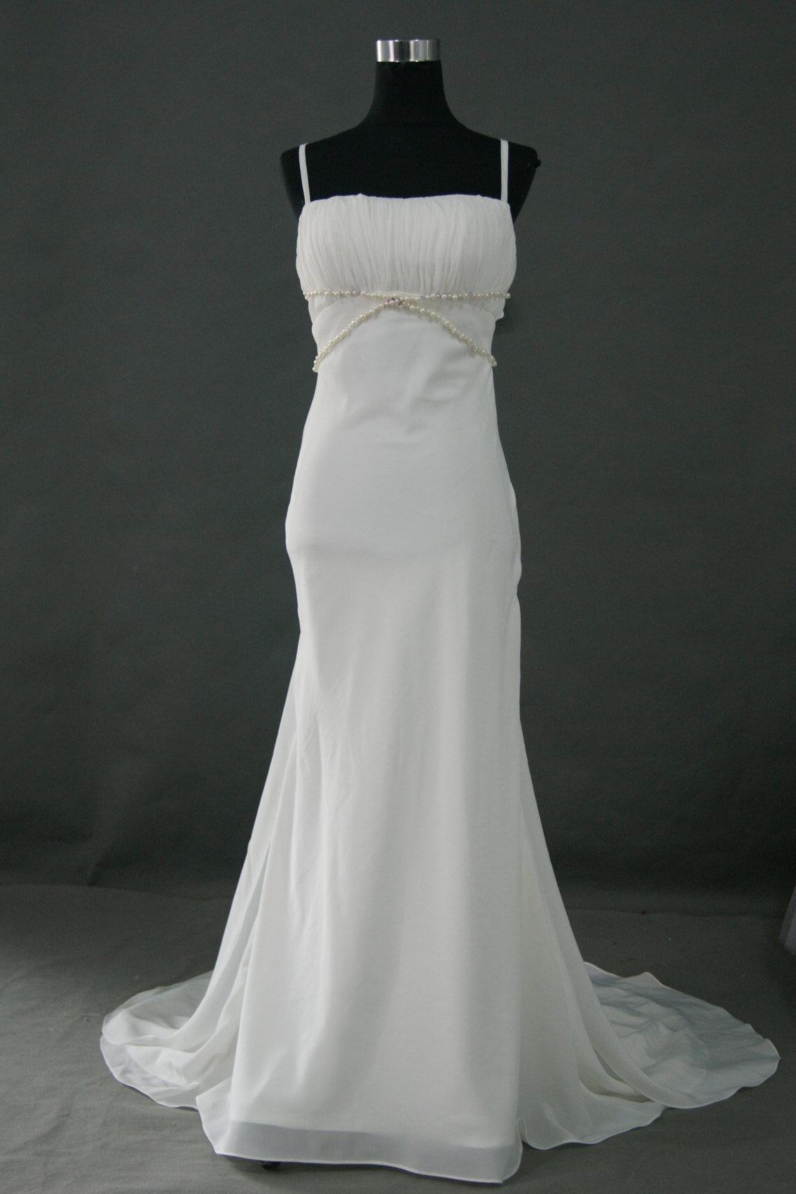 crinkle bodice wedding gown