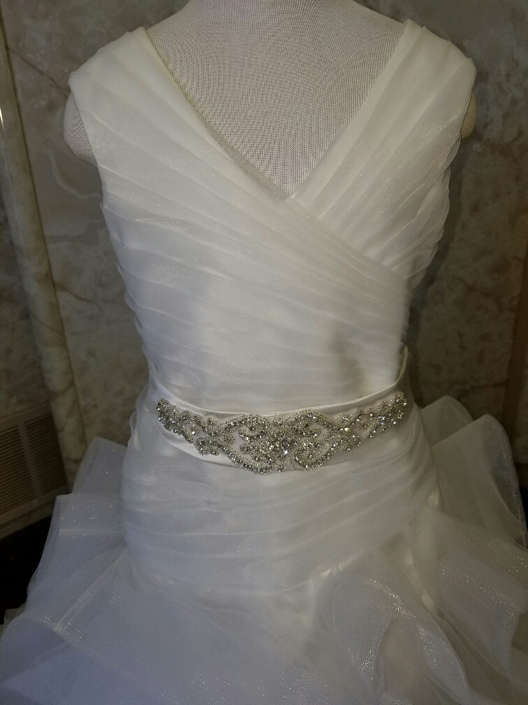 fit bodice with beaded sash