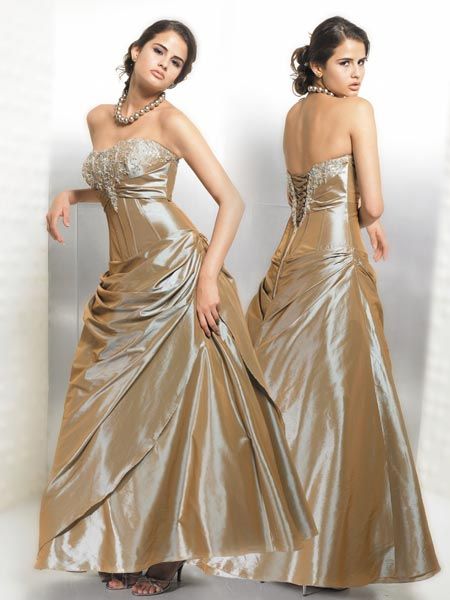 shimmering ball gown