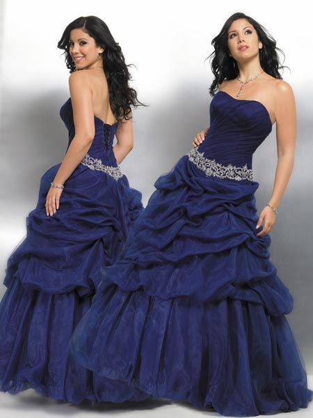 navy blue Quinceanera Ball gowns
