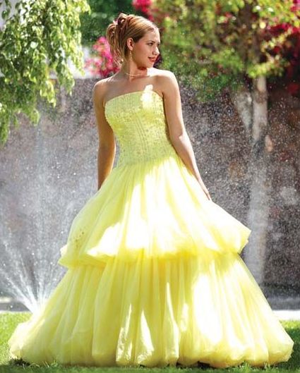 yellow quinceanera dresses