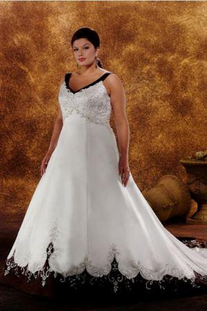 plus size black and white wedding dresses