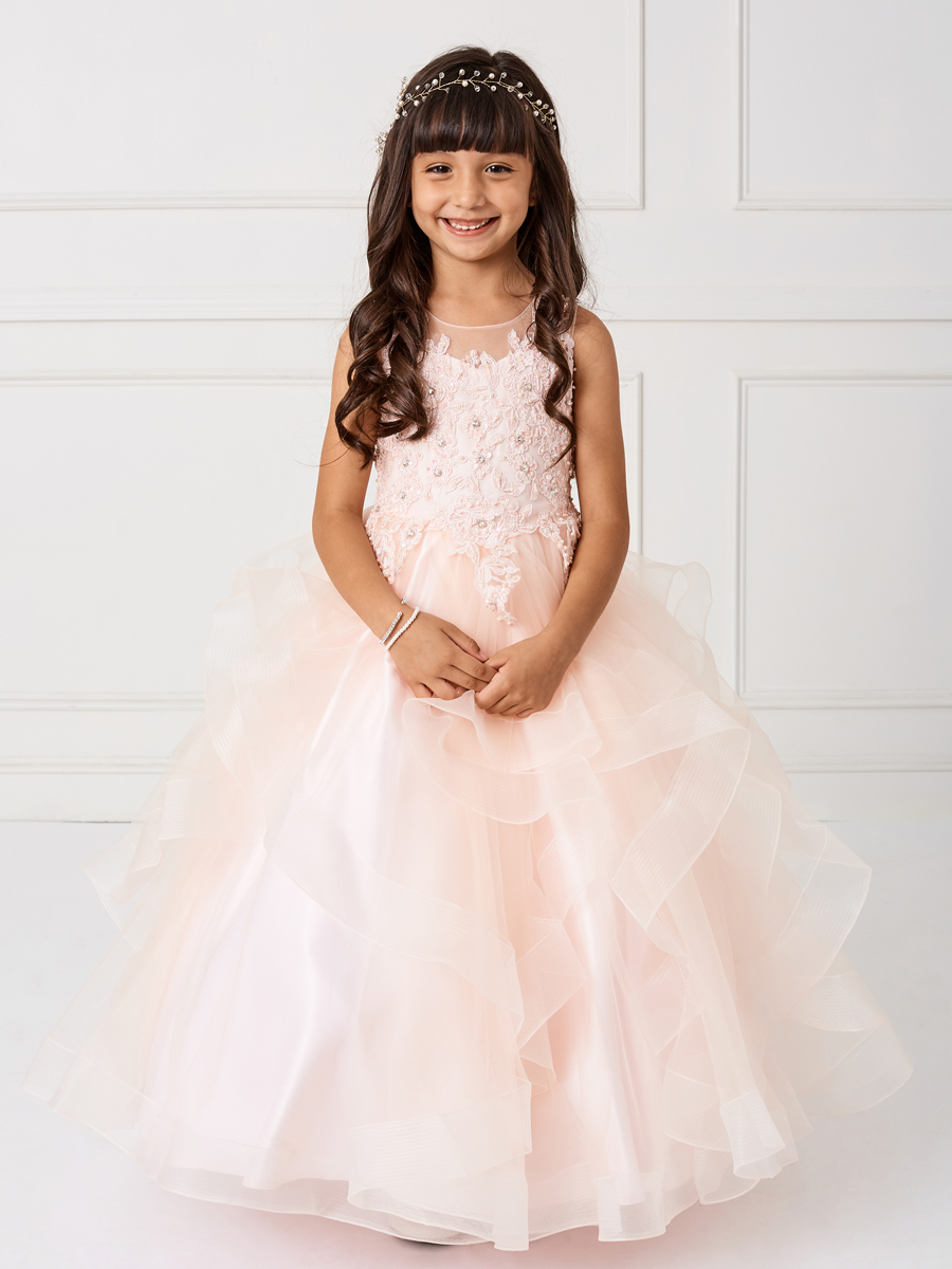 girls pageant dresses in blush