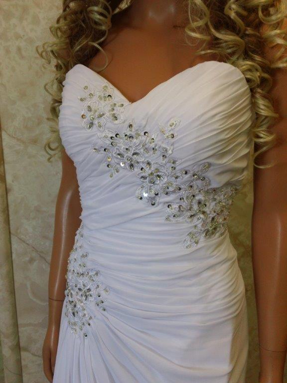 Lace applique wedding dress
