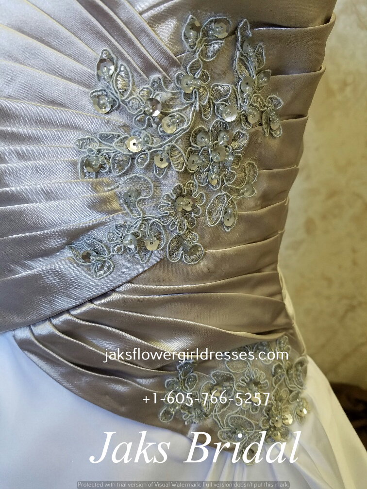 silver girls size 6 dress