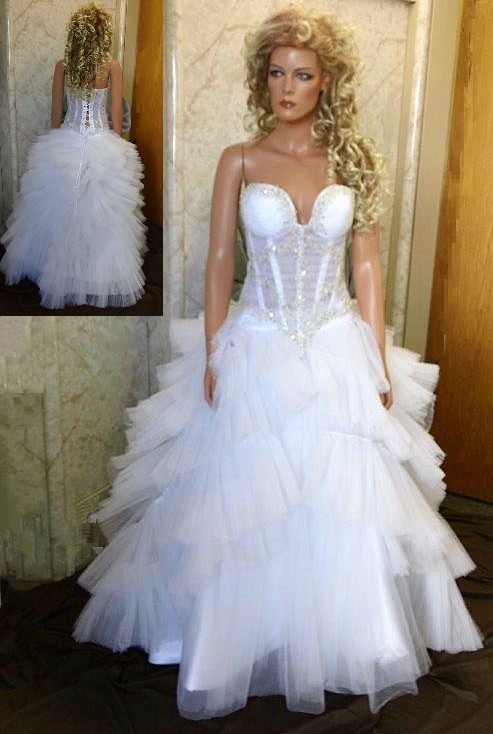 see through corset wedding dress