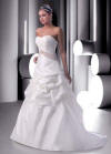 pleated wedding gown