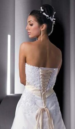 lace overlay a-line wedding dress