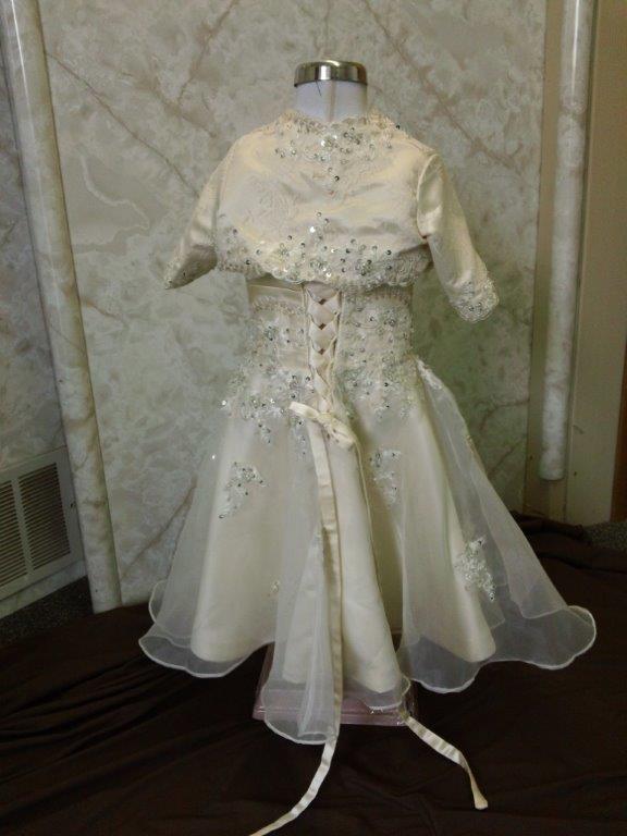 toddler champagne gown with matching jacket