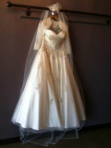 bridal gown to match flower girl dress