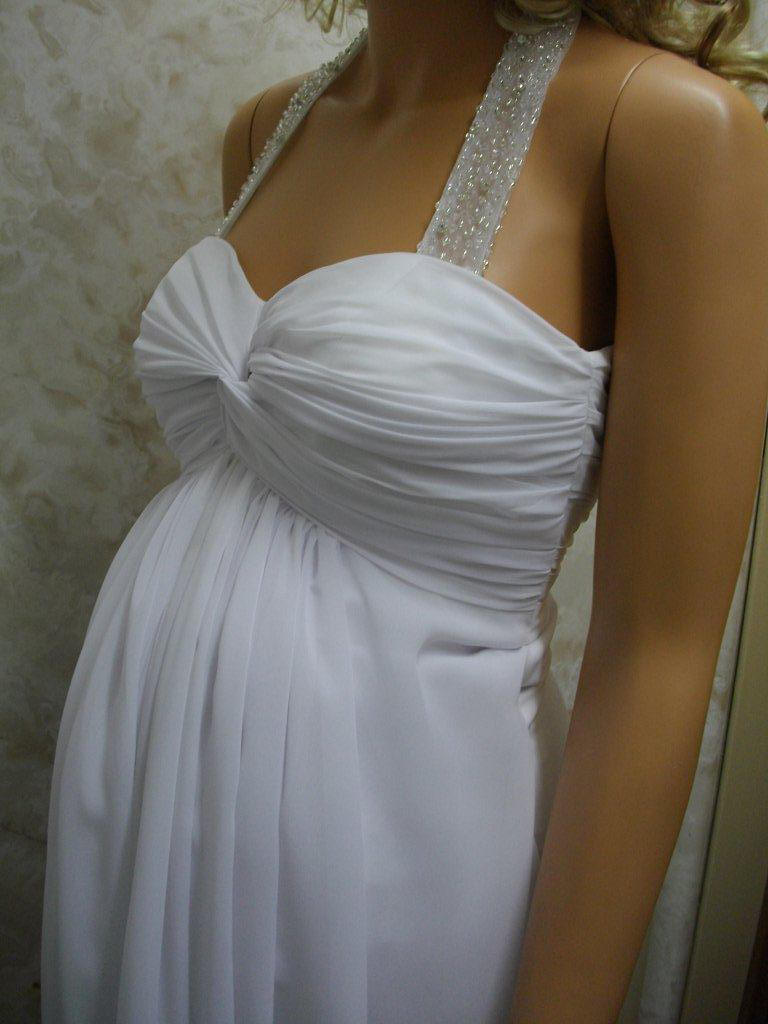 Chiffon halter Wedding gown