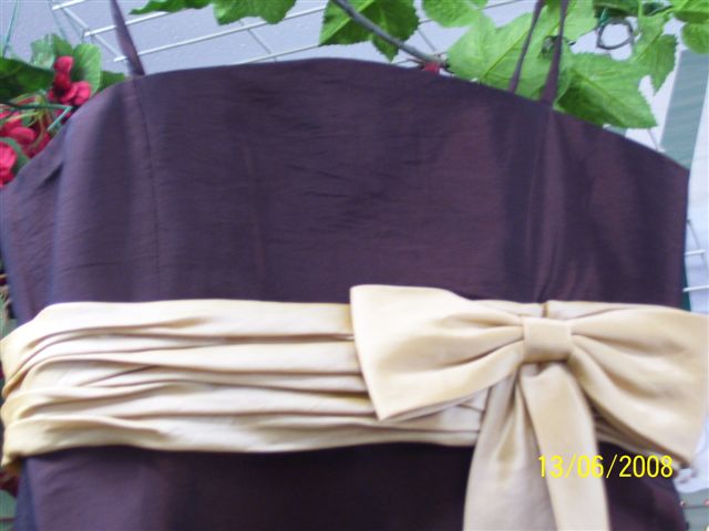 Dark chocolate chiffon junior dress