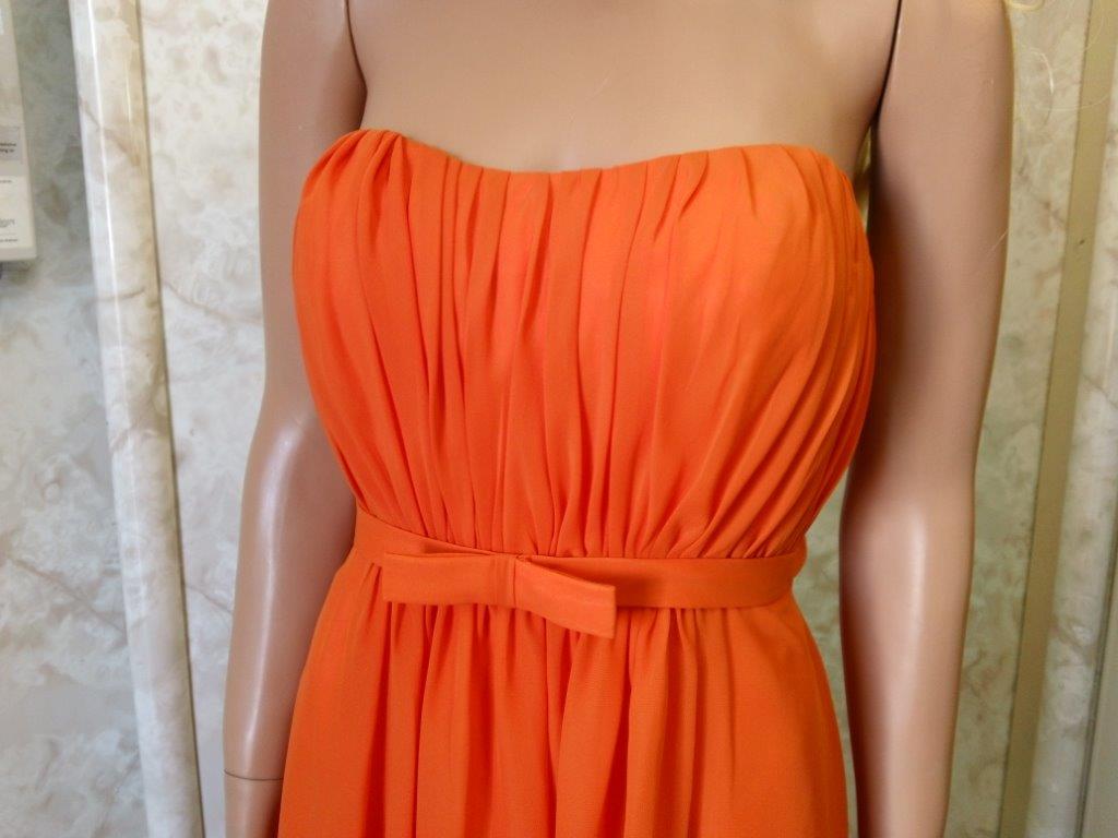 orange dinner dress