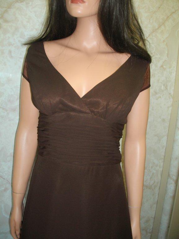 brown mother of the bride dress