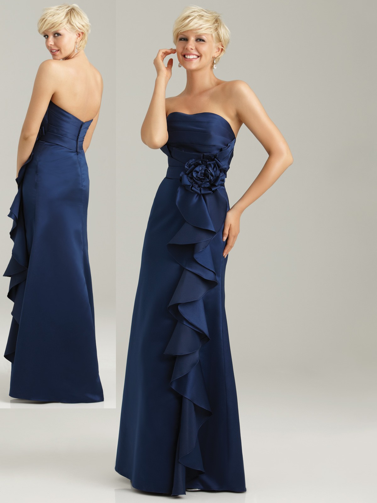 navy blue formal dress 