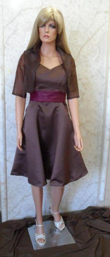 Chocolate and merlot  mother of the brides dress and jacket