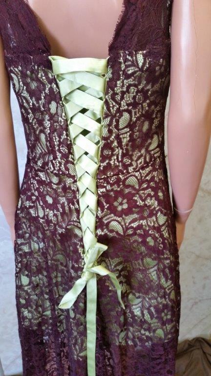 brown and green lace bridesmaid dresses