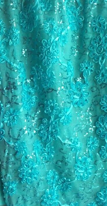 blue ribbon fabric