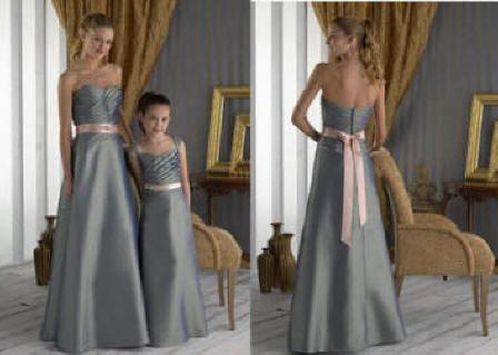 grey and pink cheap junior bridesmaid dresses 