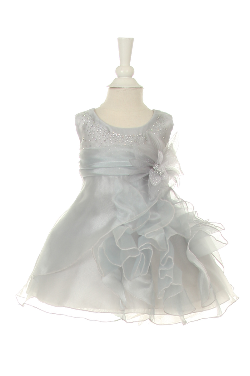 silver cheap baby dresses