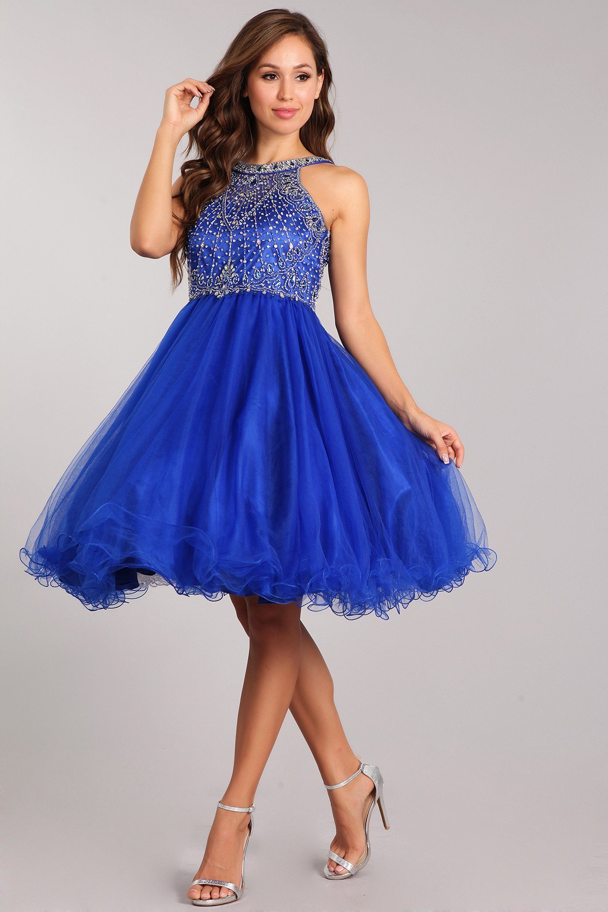 blue quinceanera court dresses