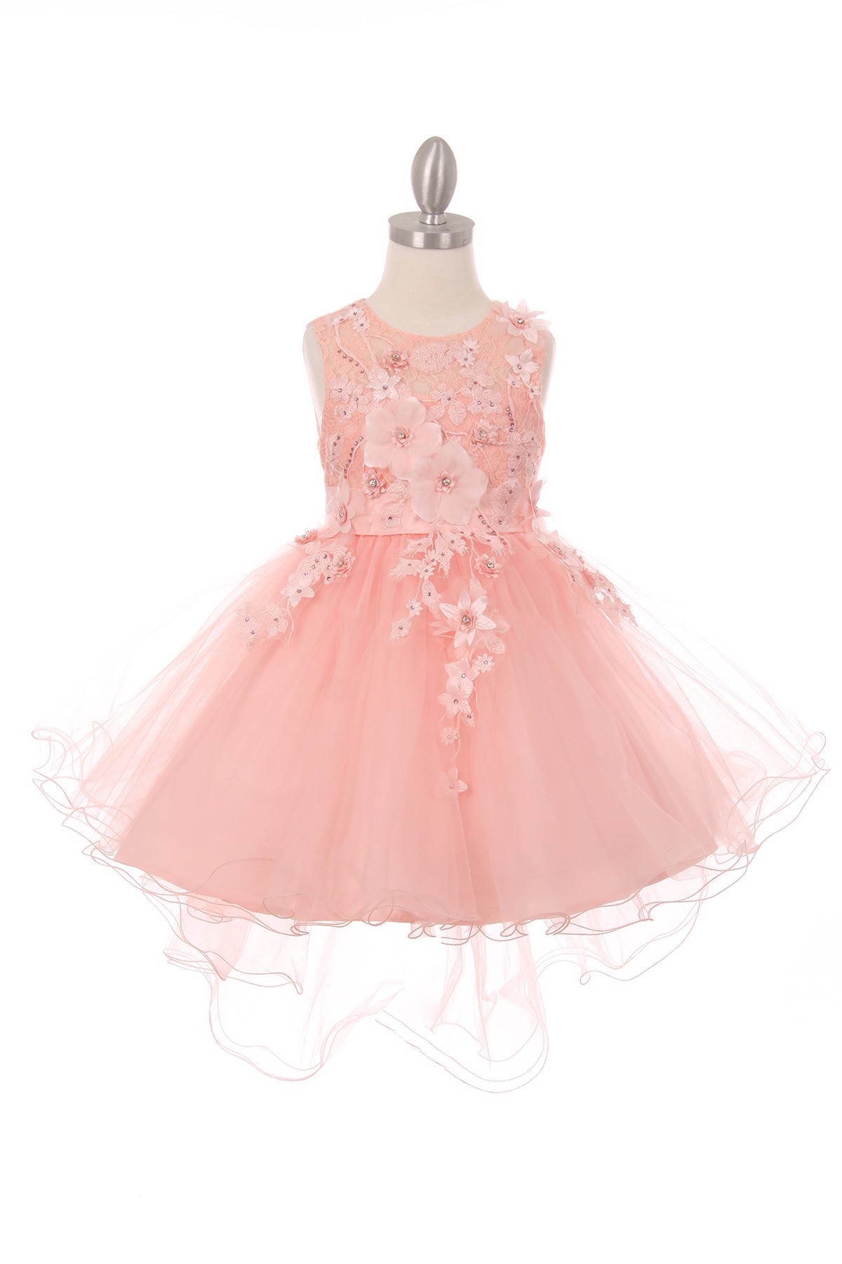 summer dress with tulle train
